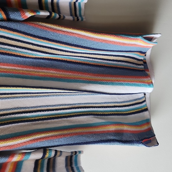 Chaps multi striped tunic sweater womens M linen, cotton blend - Picture 7 of 9